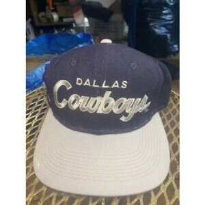 Vintage 90s Sports Specialties Dallas Cowboys Script Logo SnapBack Hat 7 1/8